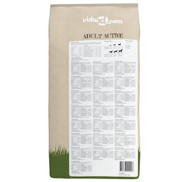 vidaXL Dry Dog Food Adult Active Chicken & Fish 15 kg