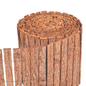 vidaXL Garden Fence Bark 1000×30 cm