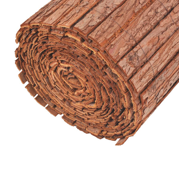 vidaXL Garden Fence Bark 1000×30 cm