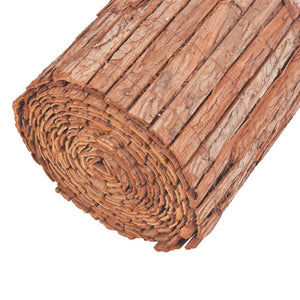vidaXL Garden Fence Bark 1000x50 cm