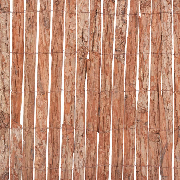 vidaXL Garden Fence Bark 1000x50 cm