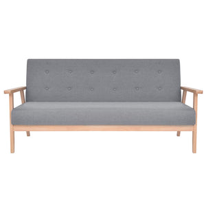 vidaXL 3-Seater Sofa Fabric Light Grey