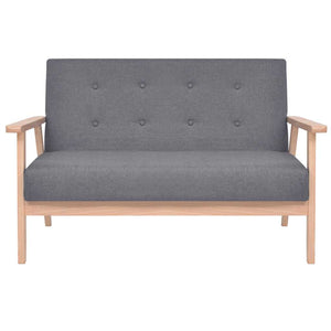 vidaXL 2-Seater Sofa Fabric Dark Grey