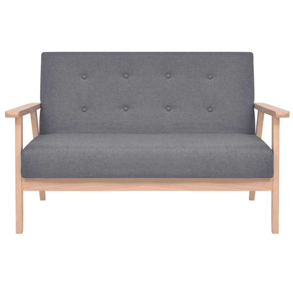 vidaXL 2-Seater Sofa Fabric Dark Grey