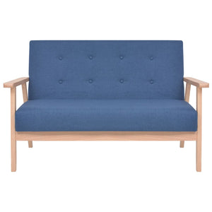 vidaXL 2-Seater Sofa Fabric Blue