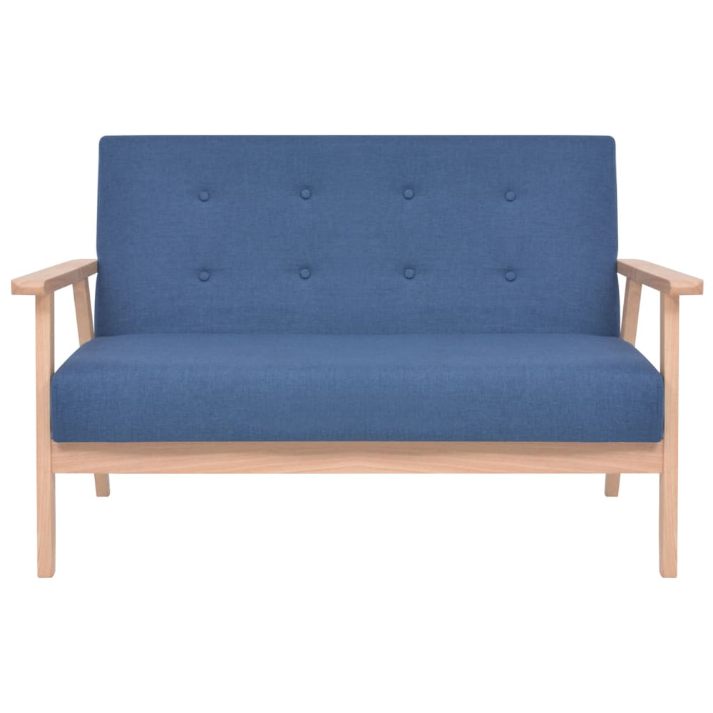 vidaXL 2-Seater Sofa Fabric Blue