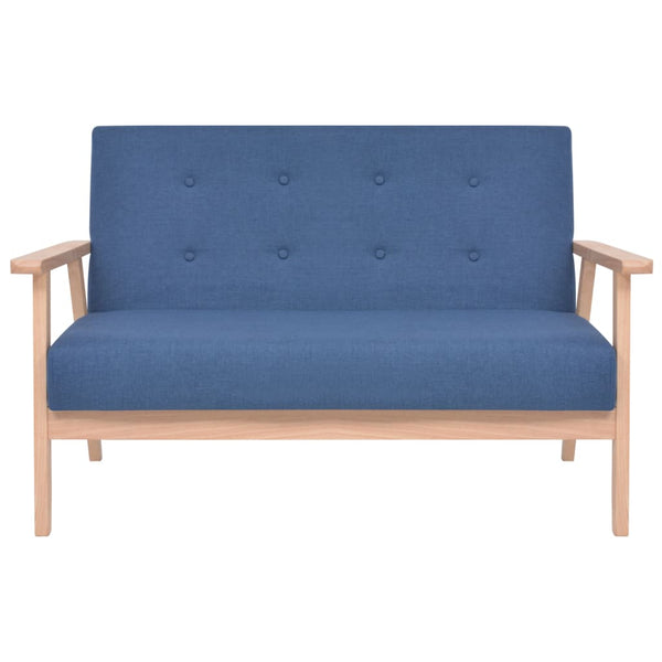 vidaXL 2-Seater Sofa Fabric Blue