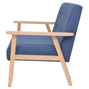 vidaXL 2-Seater Sofa Fabric Blue
