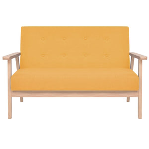 vidaXL 2-Seater Sofa Fabric Yellow