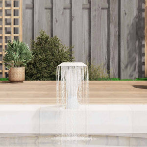 vidaXL Pool Waterfall Stainless Steel 64x30x52 cm Silver