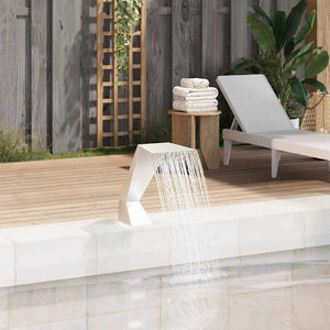 vidaXL Pool Waterfall Stainless Steel 64x30x52 cm Silver