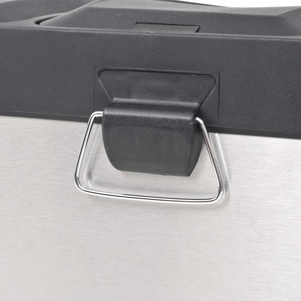 vidaXL Recycling Pedal Bin Stainless Steel 54 L