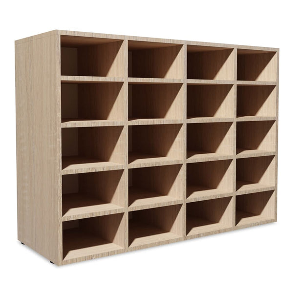 vidaXL Shoe Cabinet Engineered Wood 92x30x67.5 cm Oak Look