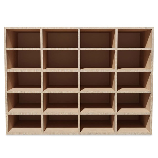 vidaXL Shoe Cabinet Engineered Wood 92x30x67.5 cm Oak Look
