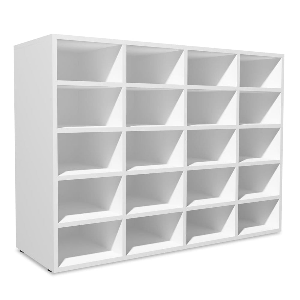 vidaXL Shoe Cabinet Engineered Wood 92x30x67.5 cm White