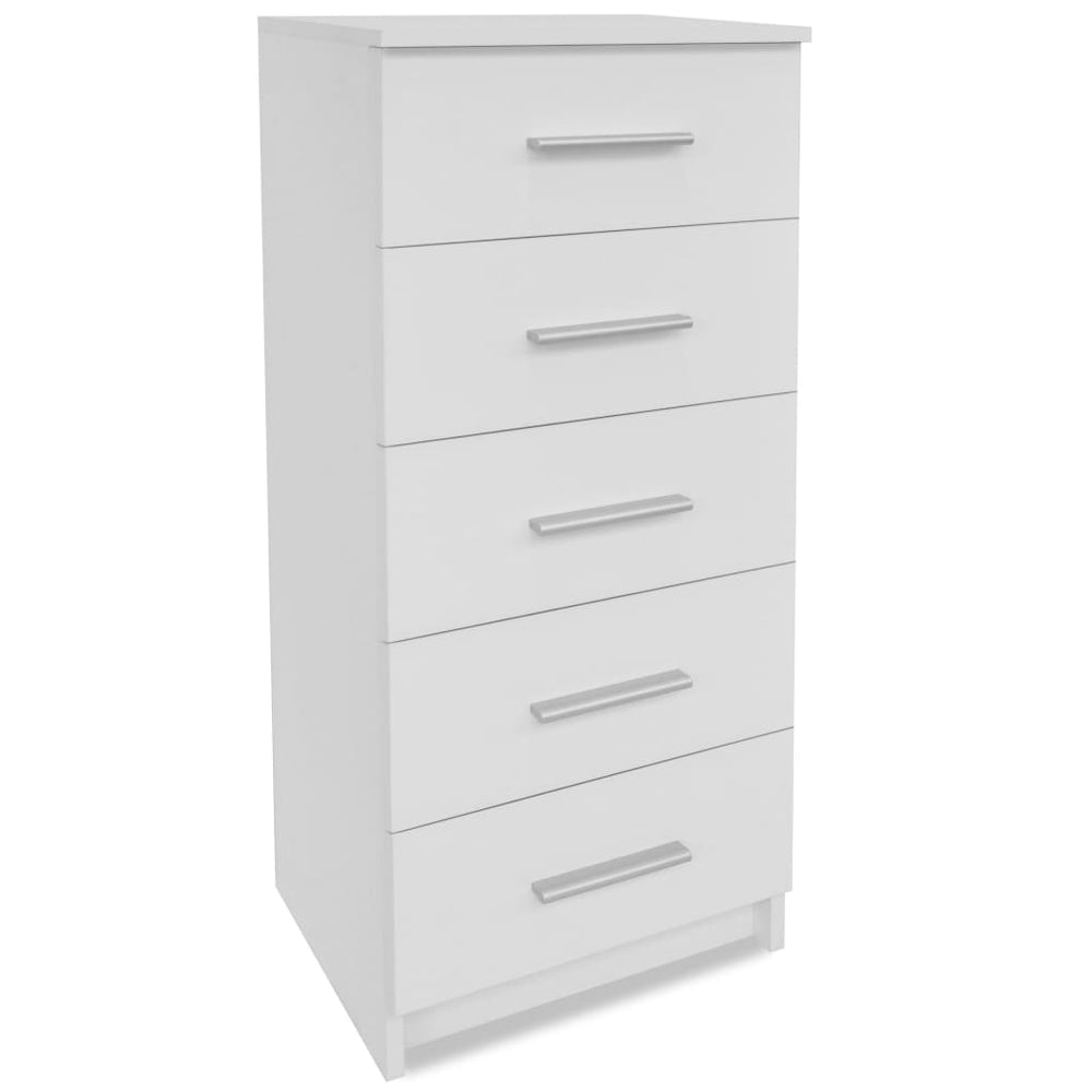 vidaXL Tallboy Chipboard 41x35x106 cm White