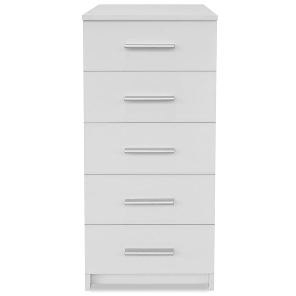 vidaXL Tallboy Chipboard 41x35x106 cm White