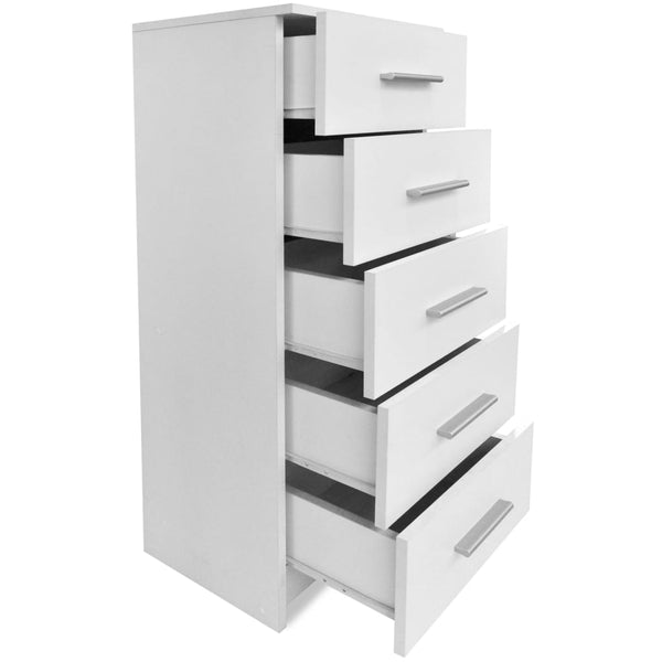 vidaXL Tallboy Chipboard 41x35x106 cm White