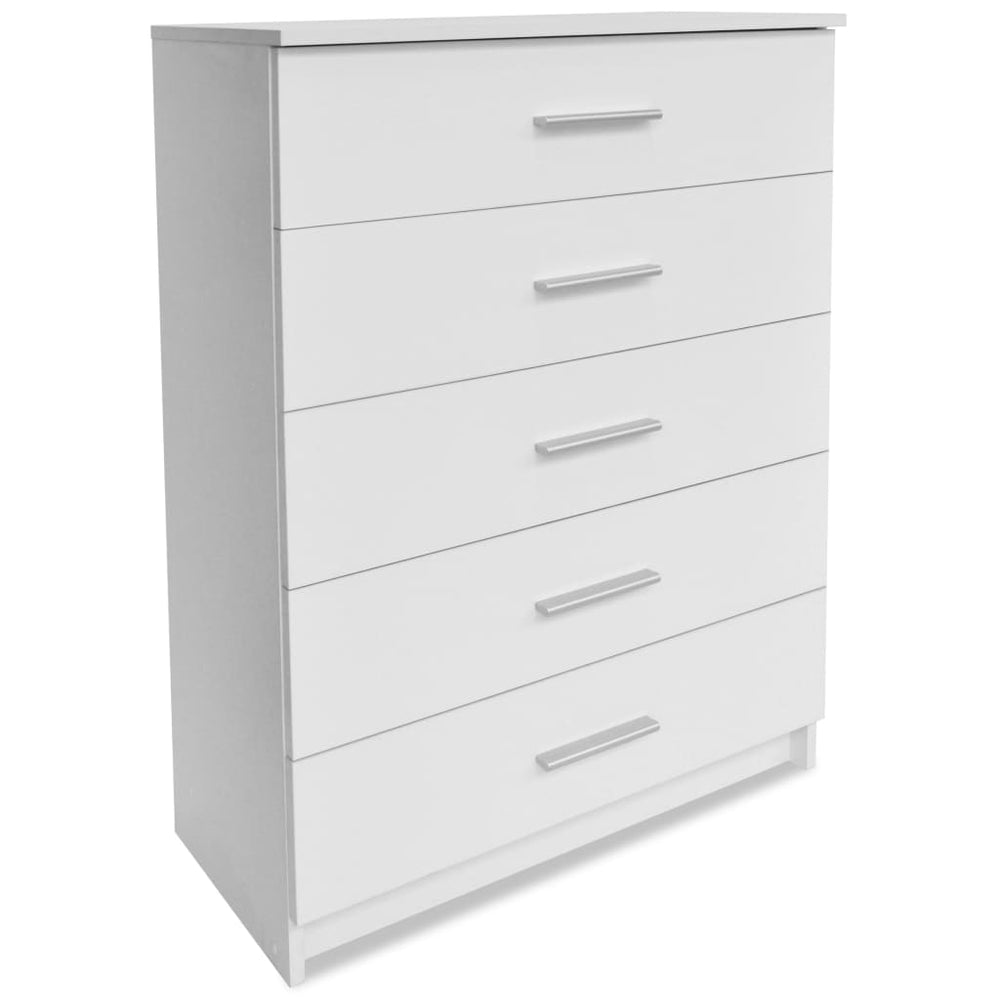vidaXL Drawer Cabinet Engineered Wood 71x35x106 cm White