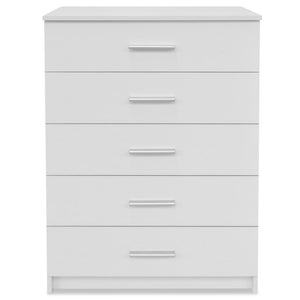 vidaXL Drawer Cabinet Engineered Wood 71x35x106 cm White