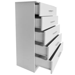 vidaXL Drawer Cabinet Engineered Wood 71x35x106 cm White