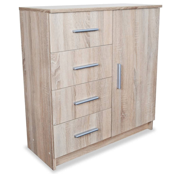 vidaXL Chest of Drawers Engineered Wood 79x35x88 cm Oak Look