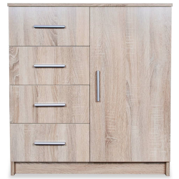 vidaXL Chest of Drawers Engineered Wood 79x35x88 cm Oak Look