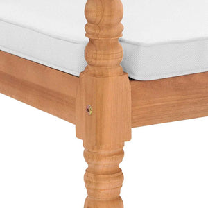 vidaXL Batavia Chairs 2 pcs. with cushions Solid Teak Wood