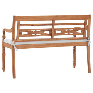 vidaXL Batavia Garden Bench with Cushions 120 cm Teak
