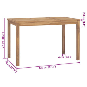 vidaXL Batavia Garden Bench with Cushions 120 cm Teak