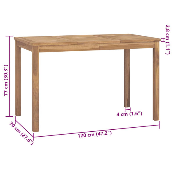 vidaXL Batavia Garden Bench with Cushions 120 cm Teak