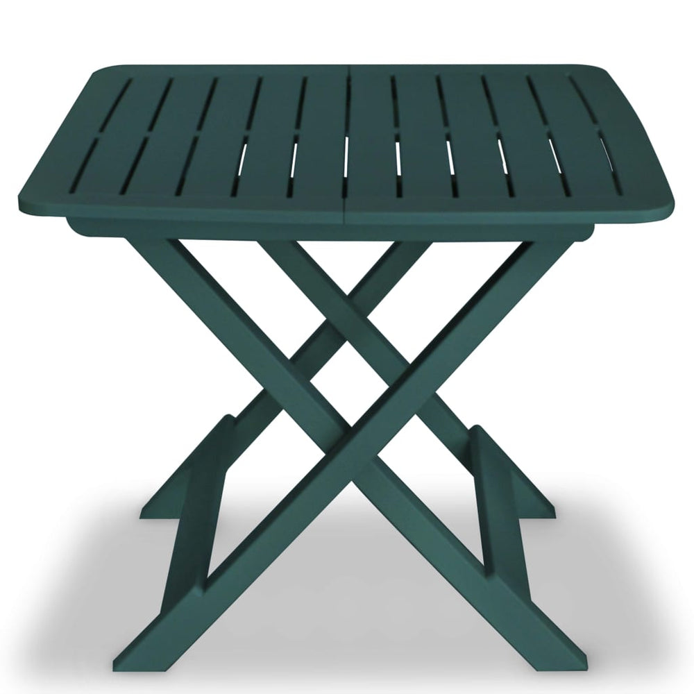 vidaXL 3-Piece Folding Bistro Set Plastic Green