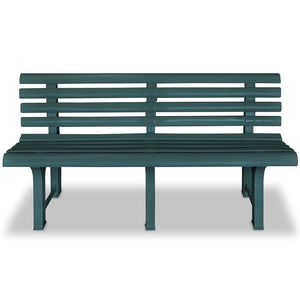 vidaXL Garden Bench 145.5 cm Plastic Green