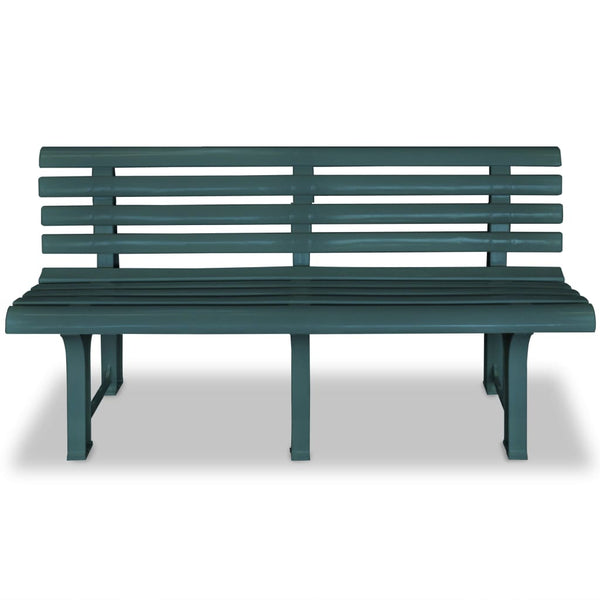 vidaXL Garden Bench 145.5 cm Plastic Green