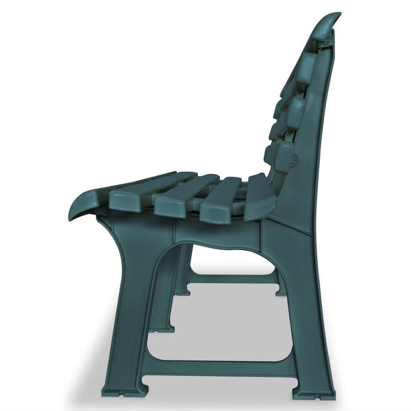 vidaXL Garden Bench 145.5 cm Plastic Green