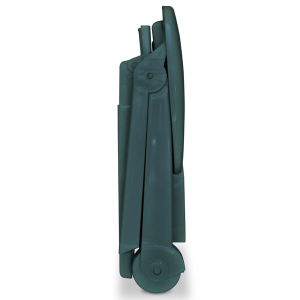 vidaXL Sun Lounger with Adjustable Footrest Plastic Green