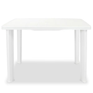 vidaXL Garden Table White 101 x 68 x 72 cm Plastic