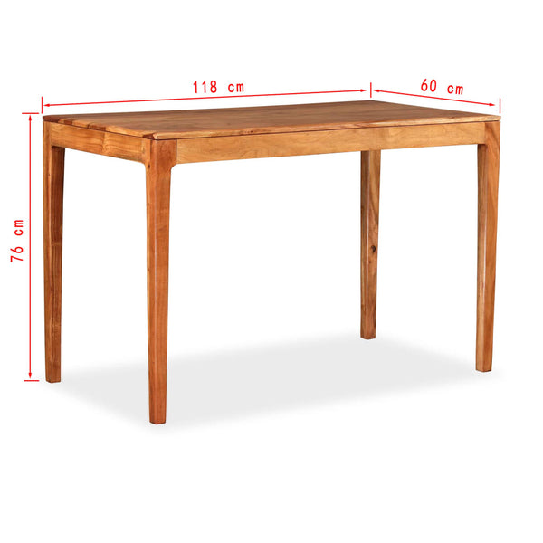 vidaXL Dining Table Recycled Solid Wood 118 x 60 x 76 cm