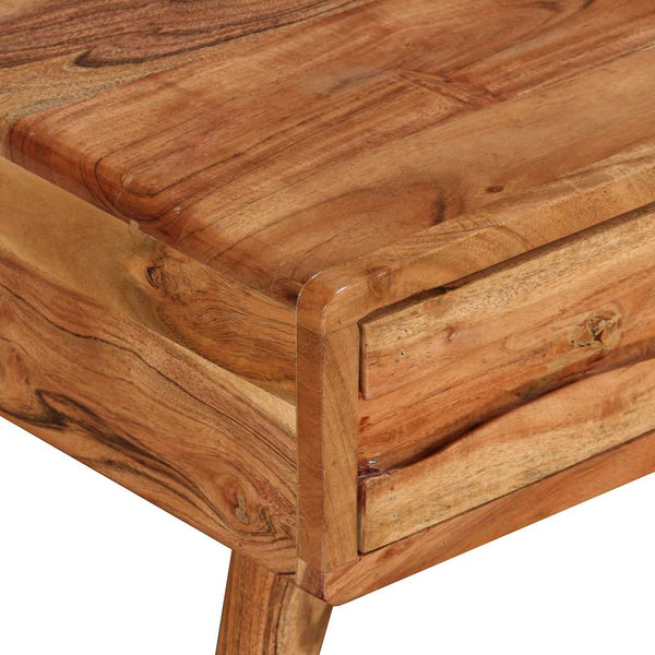vidaXL Coffee Table with Drawer Solid Wood Hand-Carved 100x50x40 cm