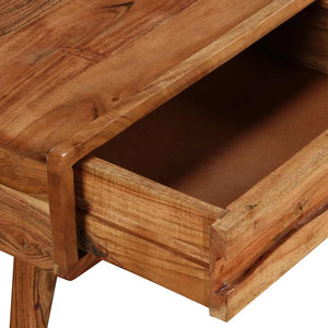 vidaXL Coffee Table with Drawer Solid Wood Hand-Carved 100x50x40 cm