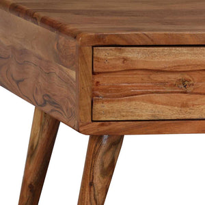 vidaXL Coffee Table with Drawer Solid Wood Hand-Carved 100x50x40 cm