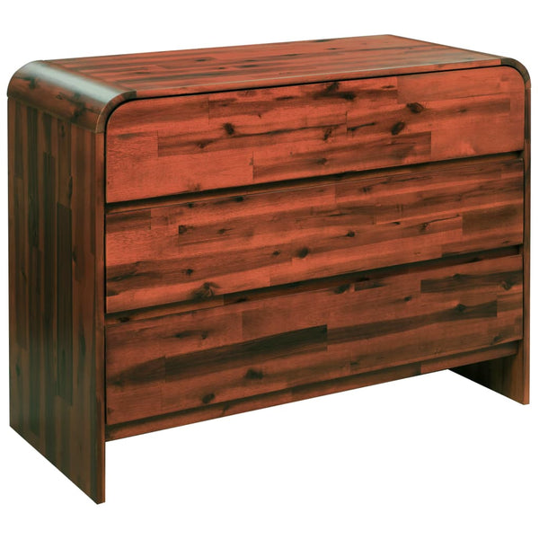 vidaXL Solid Acacia Wood Chest of Drawers 90 x 37 x 75 cm