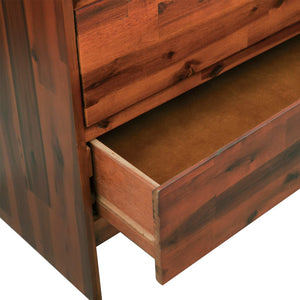 vidaXL Solid Acacia Wood Chest of Drawers 90 x 37 x 75 cm