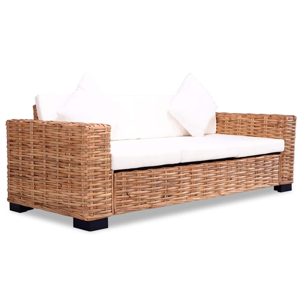 vidaXL Sofa Set 15-Piece Natural Rattan