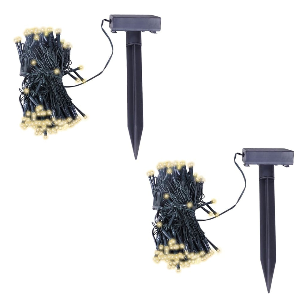 vidaXL Solar String Lights 2 pcs. LED Warm White