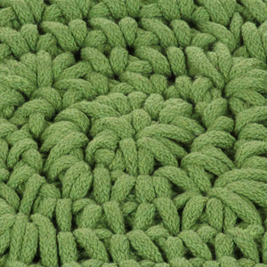 vidaXL Throw Pillow Braided with Cushion Green 50 x 50 cm Cotton