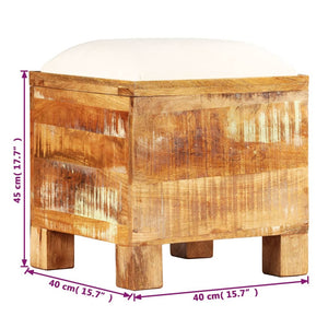 vidaXL Storage Bench Reclaimed Solid Wood 40x40x45 cm