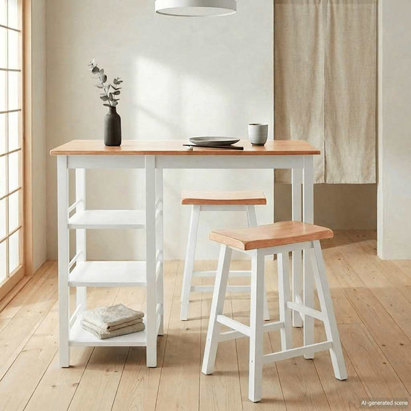 vidaXL Bar Set 3 Pieces MDF White