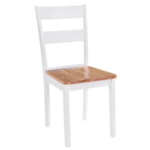 vidaXL Dining Chairs 4 pcs. White Solid Rubberwood
