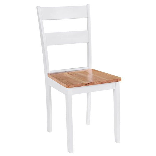 vidaXL Dining Chairs 4 pcs. White Solid Rubberwood
